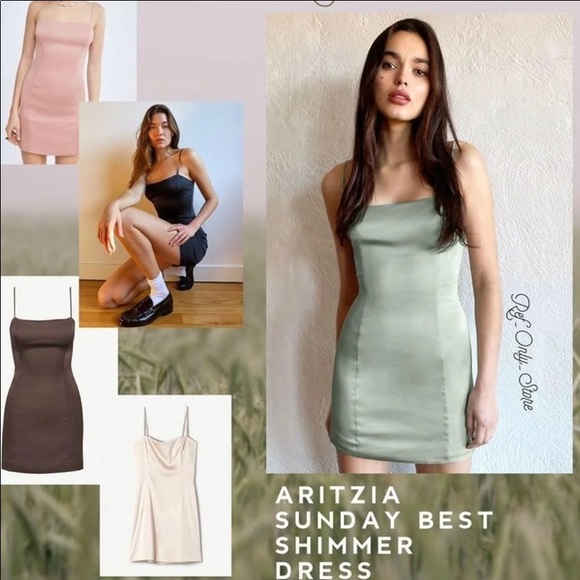 NWT! Aritzia Sunday Best Shimmer Dress - Picture 5 of 7
